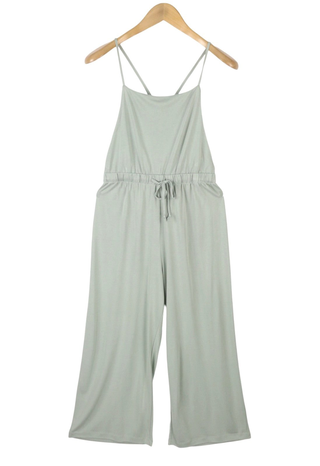 AMERICAN EAGLE OUTFITTERS Women Jumpsuit M Green Super Soft Drawstring Waist