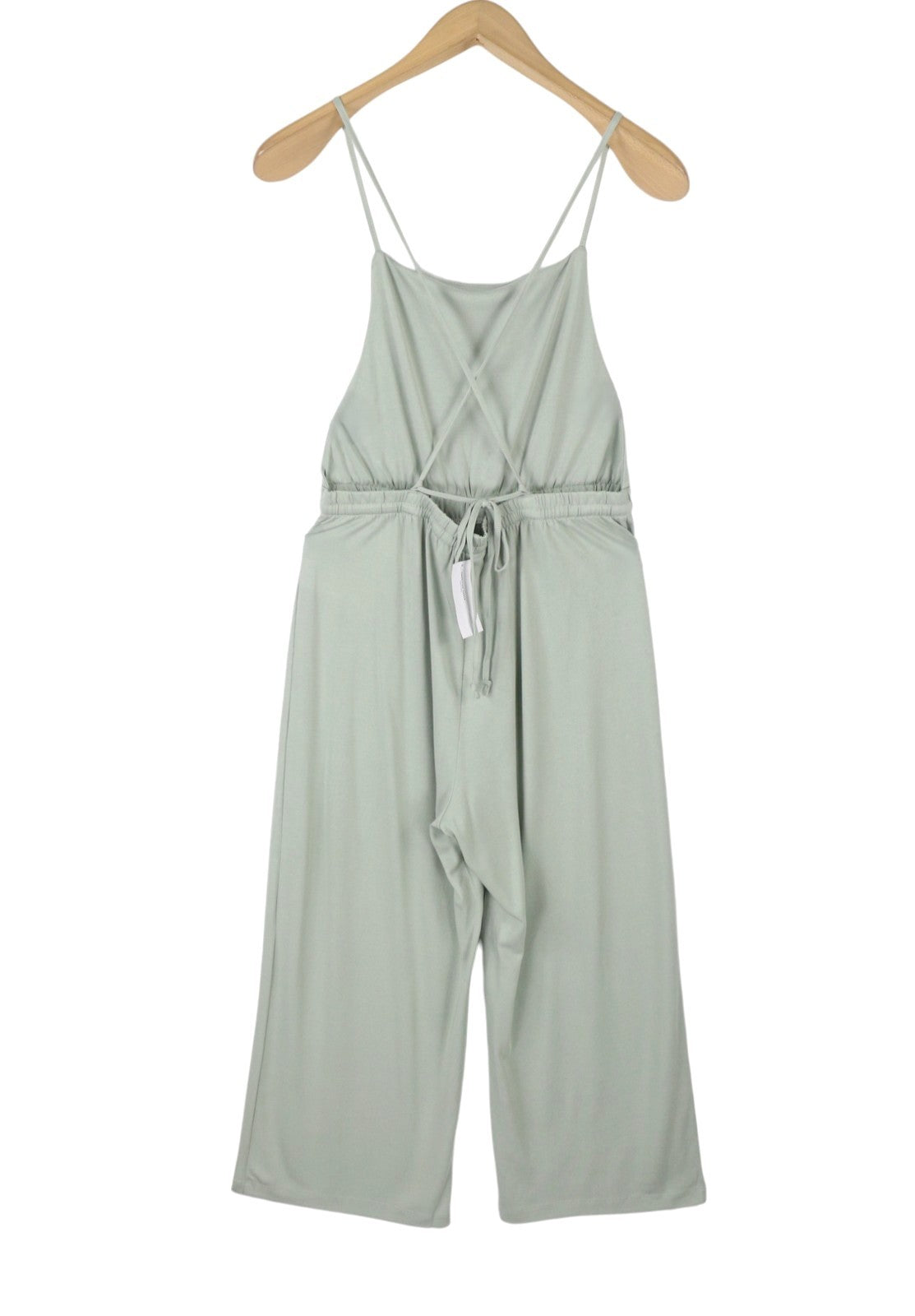 AMERICAN EAGLE OUTFITTERS Women Jumpsuit M Green Super Soft Drawstring Waist
