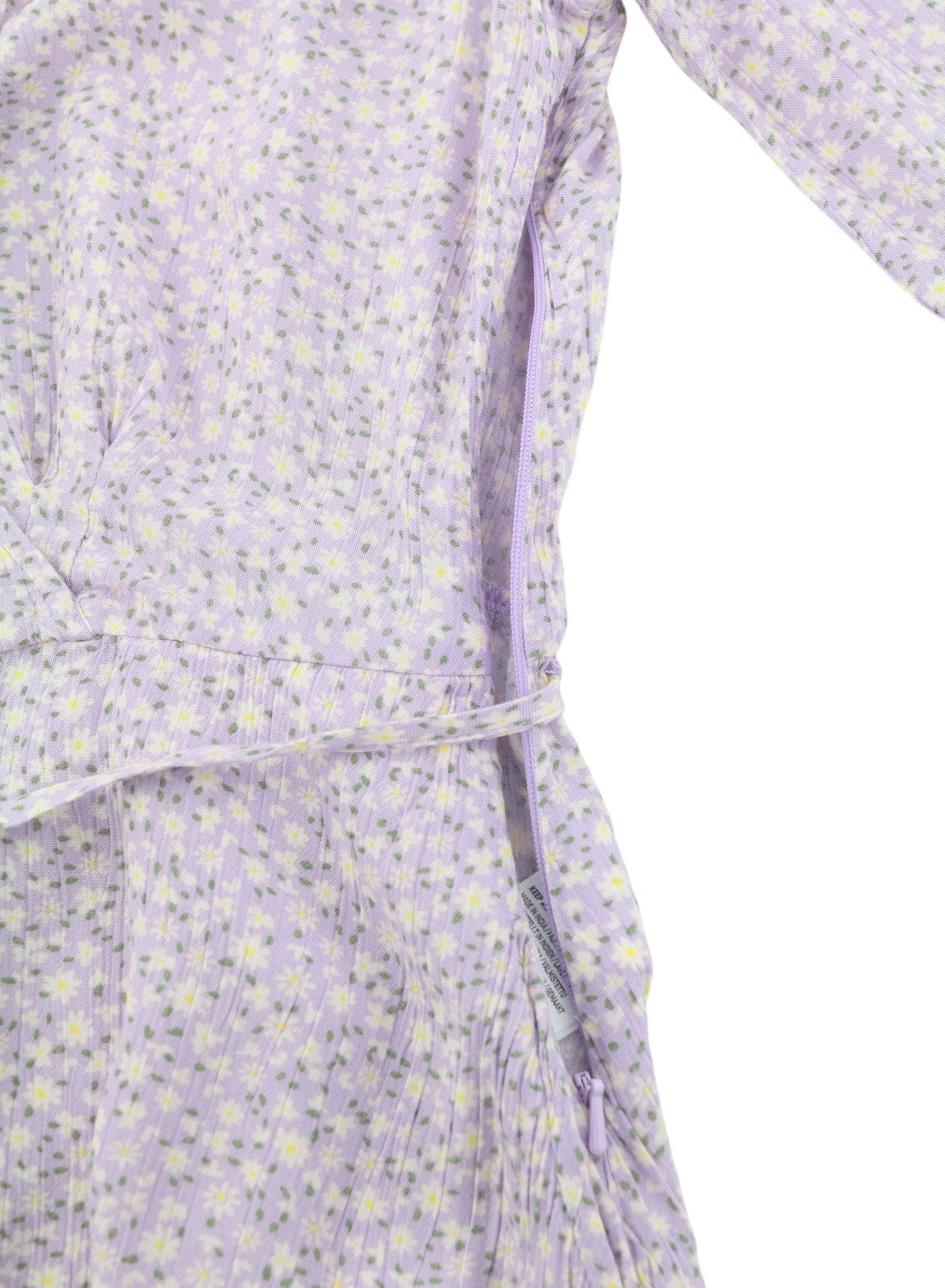 AMERICAN EAGLE OUTFITTERS Women Romper XS Purple Floral Print V-Neck Long Sleeve