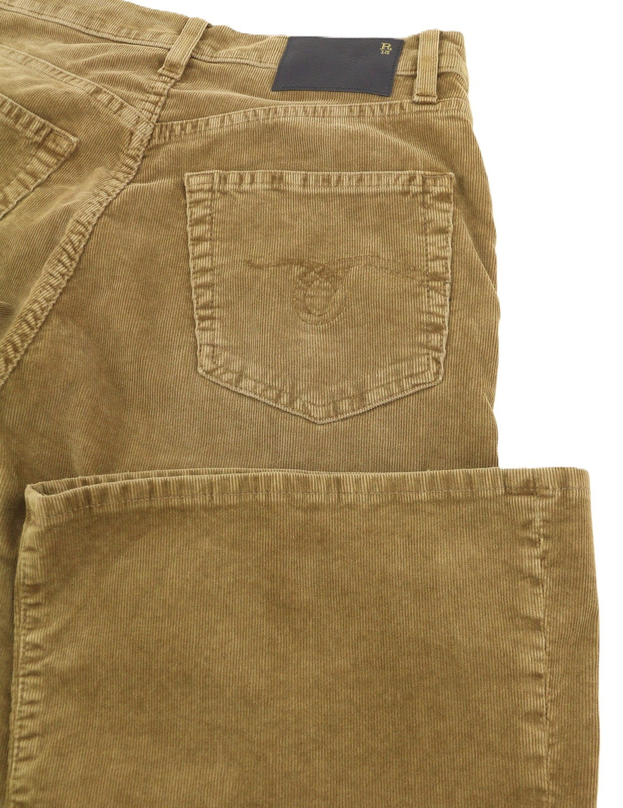 R13 Charlotee moteriškos kelnės 25 aukso rudos spalvos su tampria virvele, blukinta FW25 RRP799 