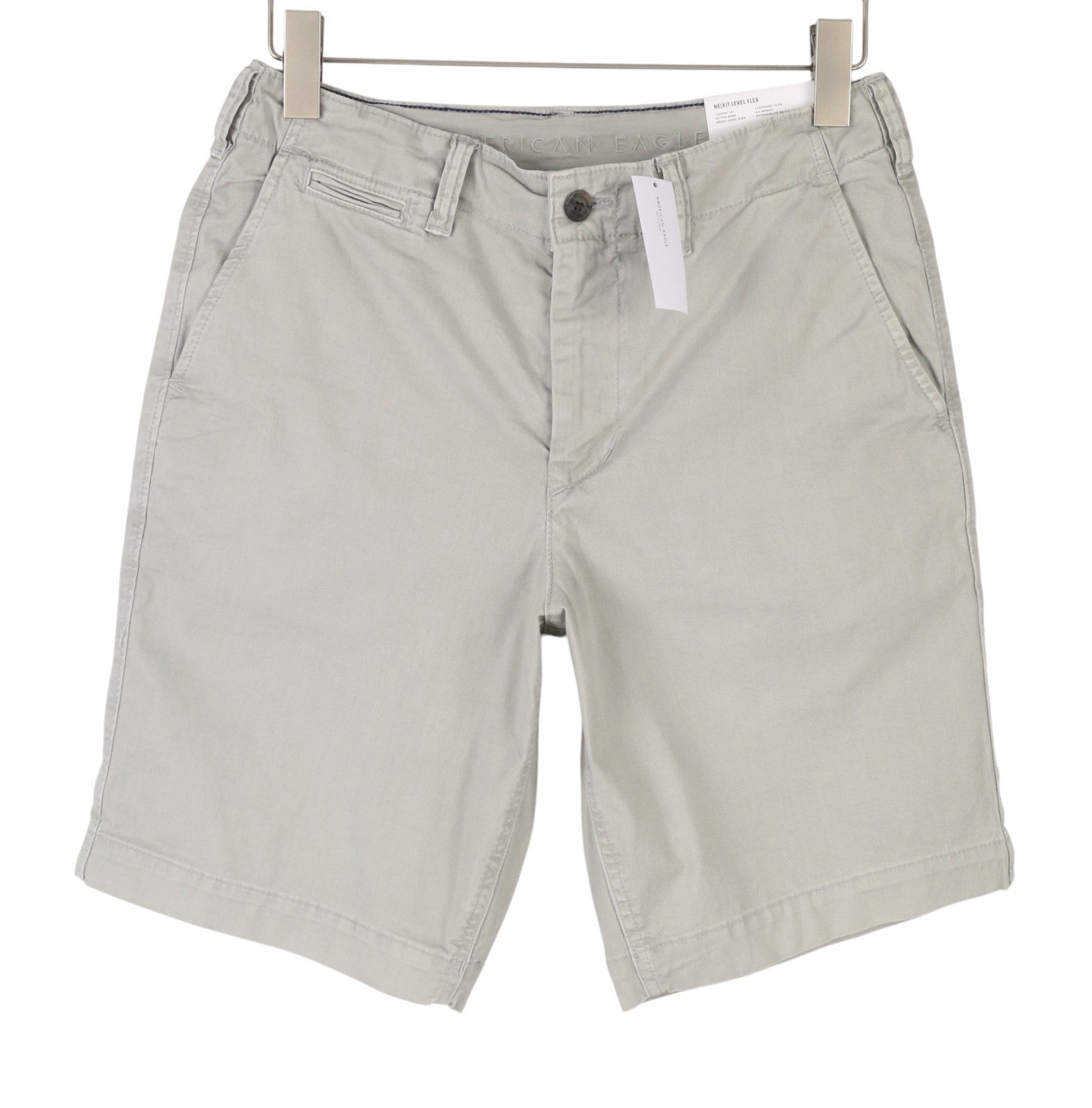 AMERICAN EAGLE OUTFITTERS Classic 10" Men Shorts W30 Grey Stretch Flex Chino