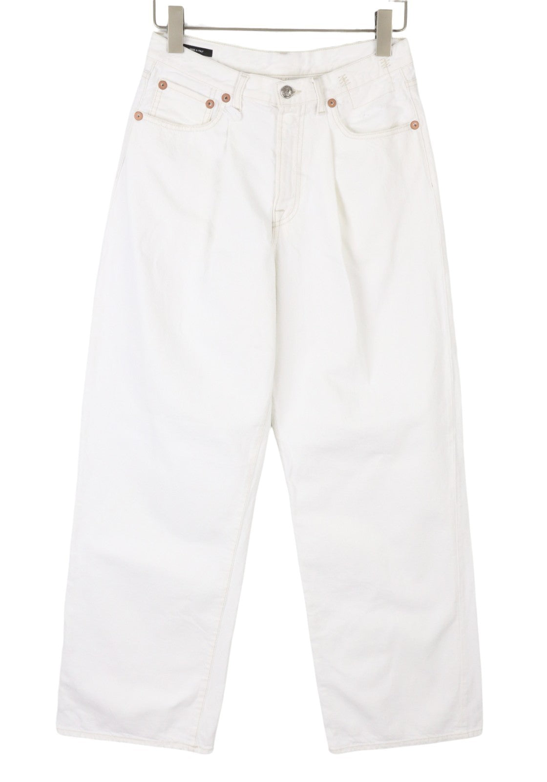 R13 Damon Pleated Women Jeans 25 Aerin White Wide Zip Fly PS26