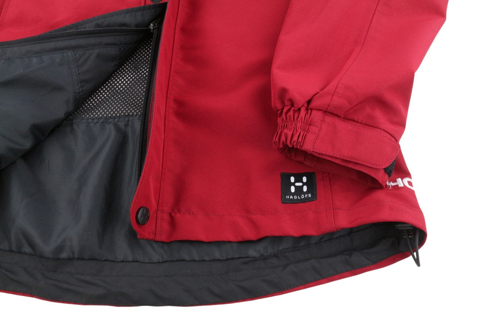 HAGLOFS Women Jacket EU36 S Red Water Resistant Breathable Hooded Full Zip