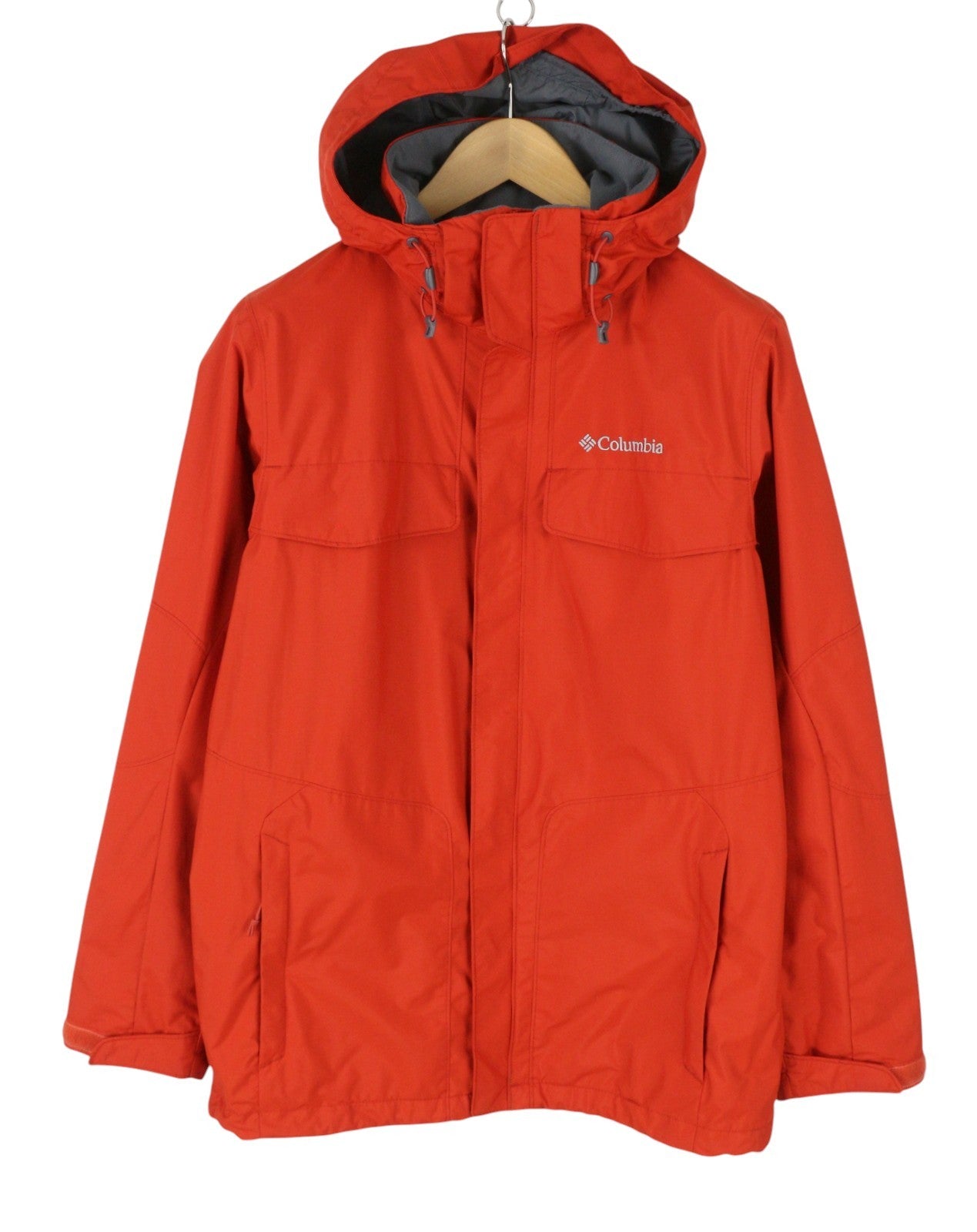 COLUMBIA Men Jacket S Orange Interchange Omi-Tech Waterproof Lightweight