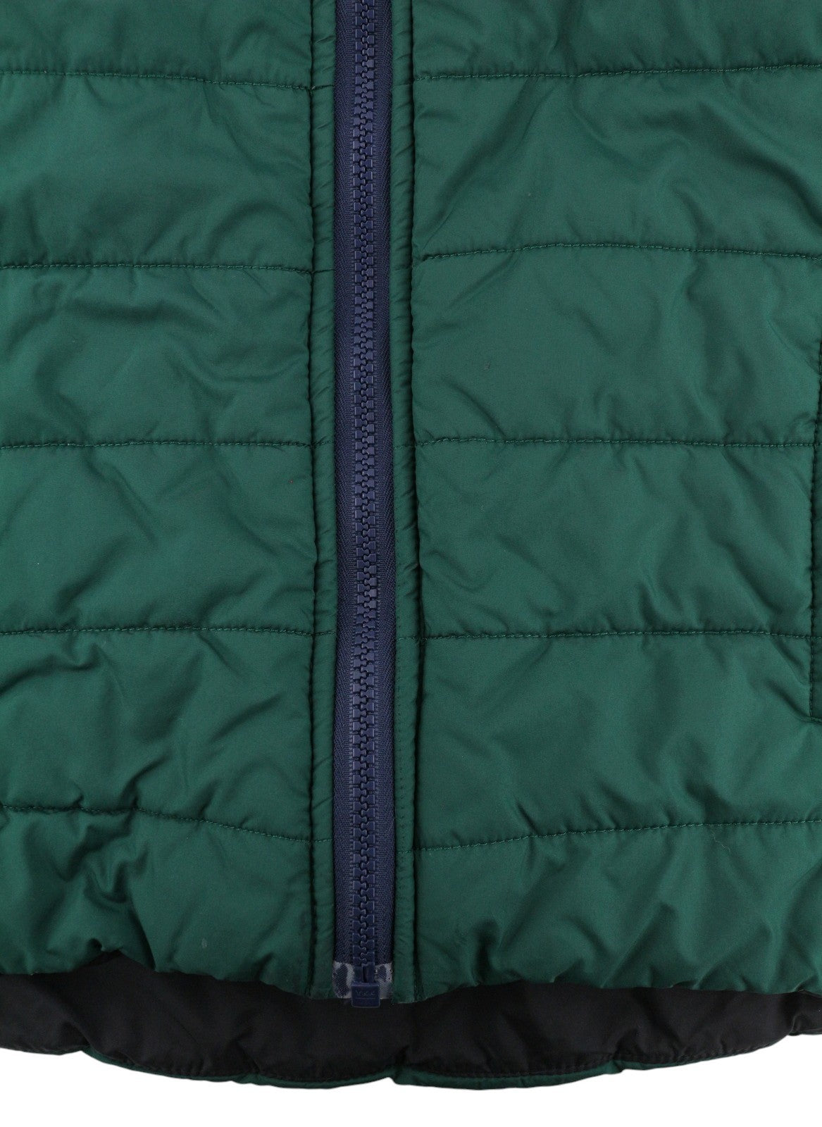 THE NORTH FACE Boy Jacket M Green Hooded Padded Quilted Full Zip