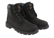 TIMBERLAND Boy Boots EU33 Black Leather Laced Waterproof Non-Marking