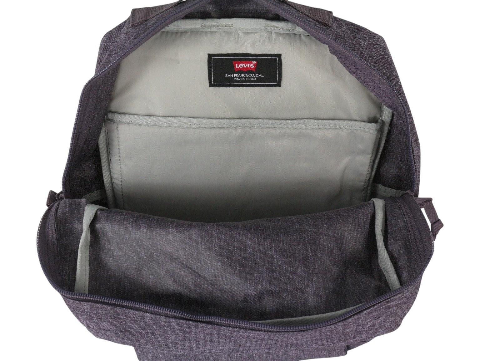 LEVI'S Men Bag OS Purple Melange Functional Zipped Unisex Backpack