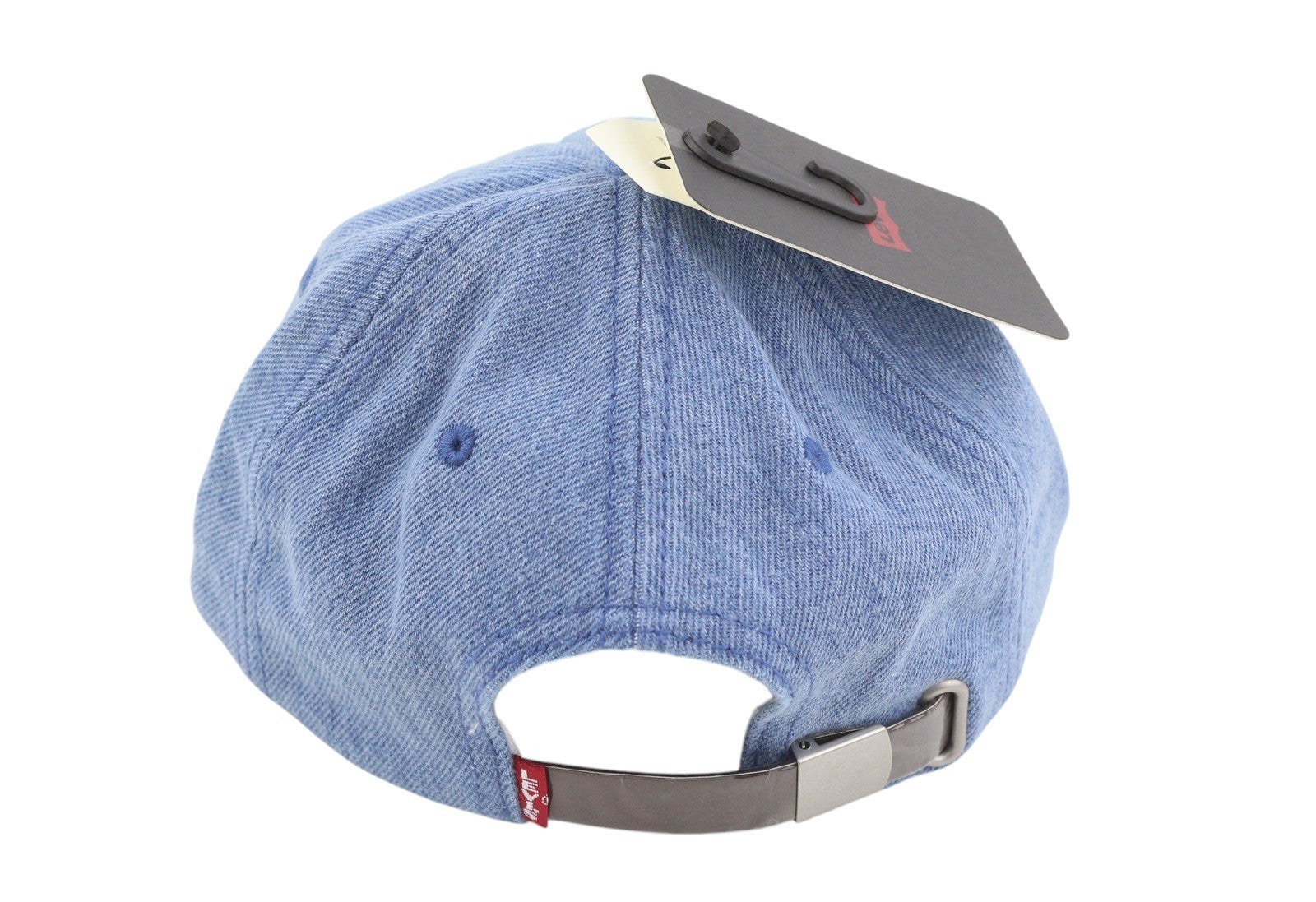 LEVI'S Men Cap OS Blue Denim Look Embroidered Logo Unisex Baseball