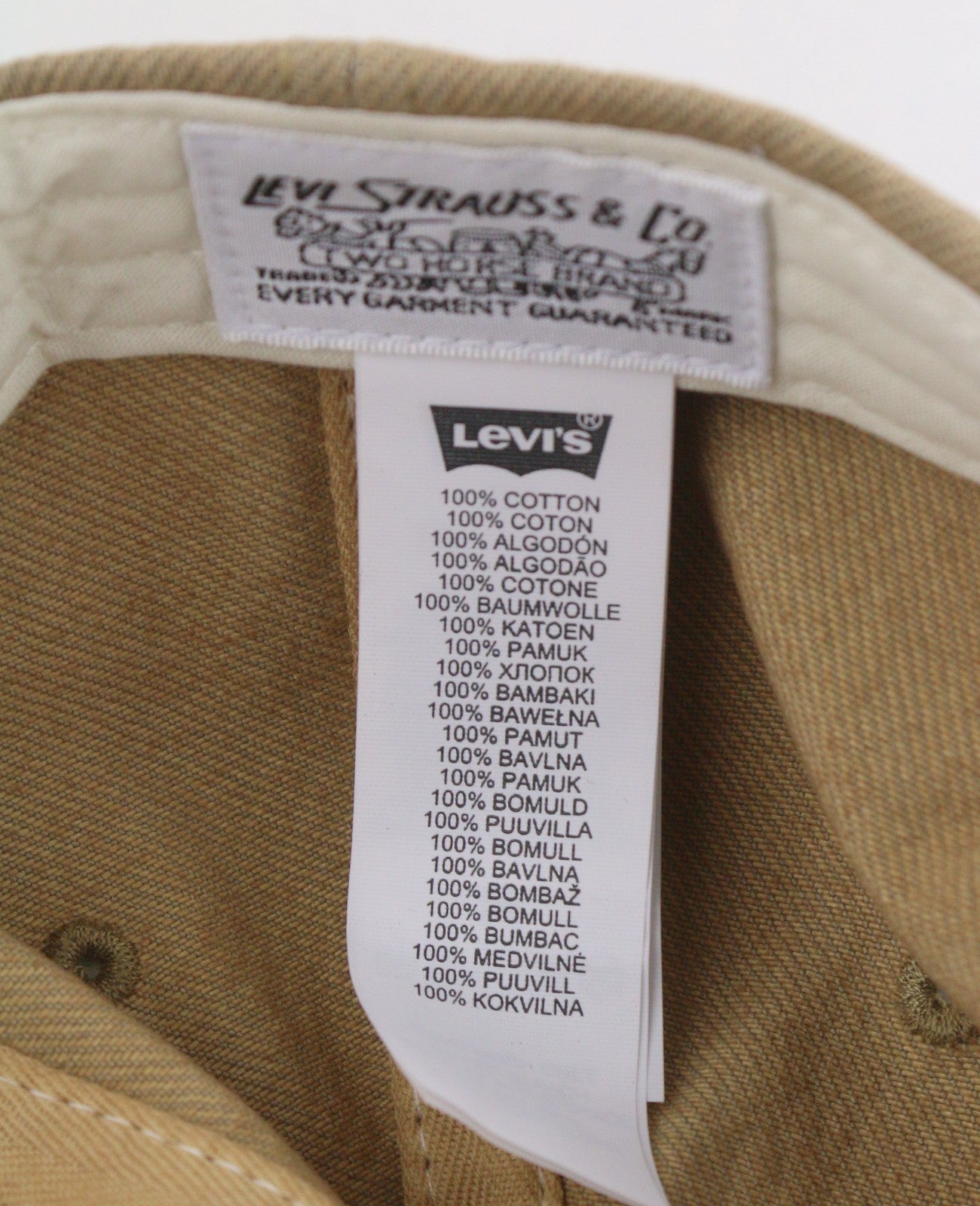 LEVI'S Men Cap OS Brown Embroidered Logo Unisex Baseball