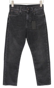 R13 Romeo moteriškos kelnės 25 Obsidian tamprios virvelės išblukintos pilkos trumpintos kelnės iki kulkšnies FW25 