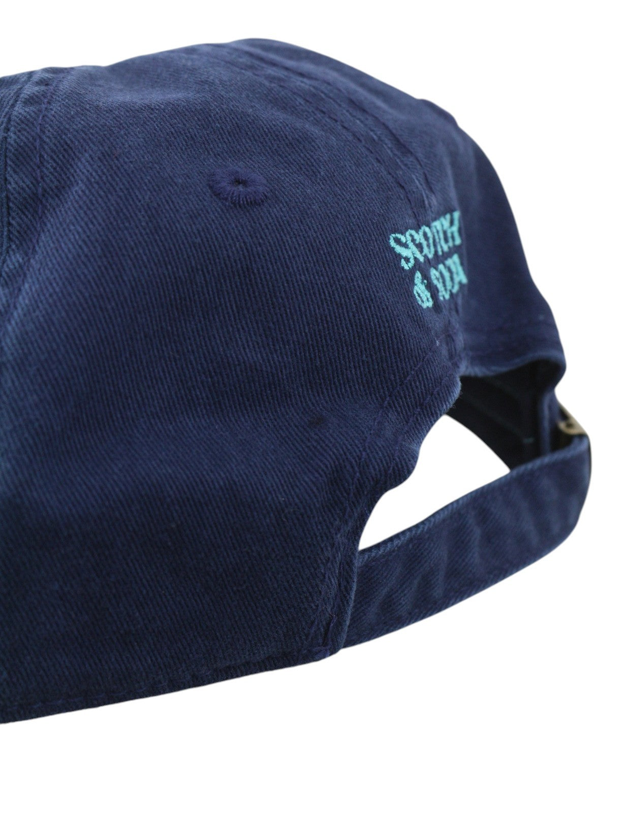 SCOTCH & SODA Men Cap OS Dark Blue Cotton Embroidered Logo Unisex Baseball