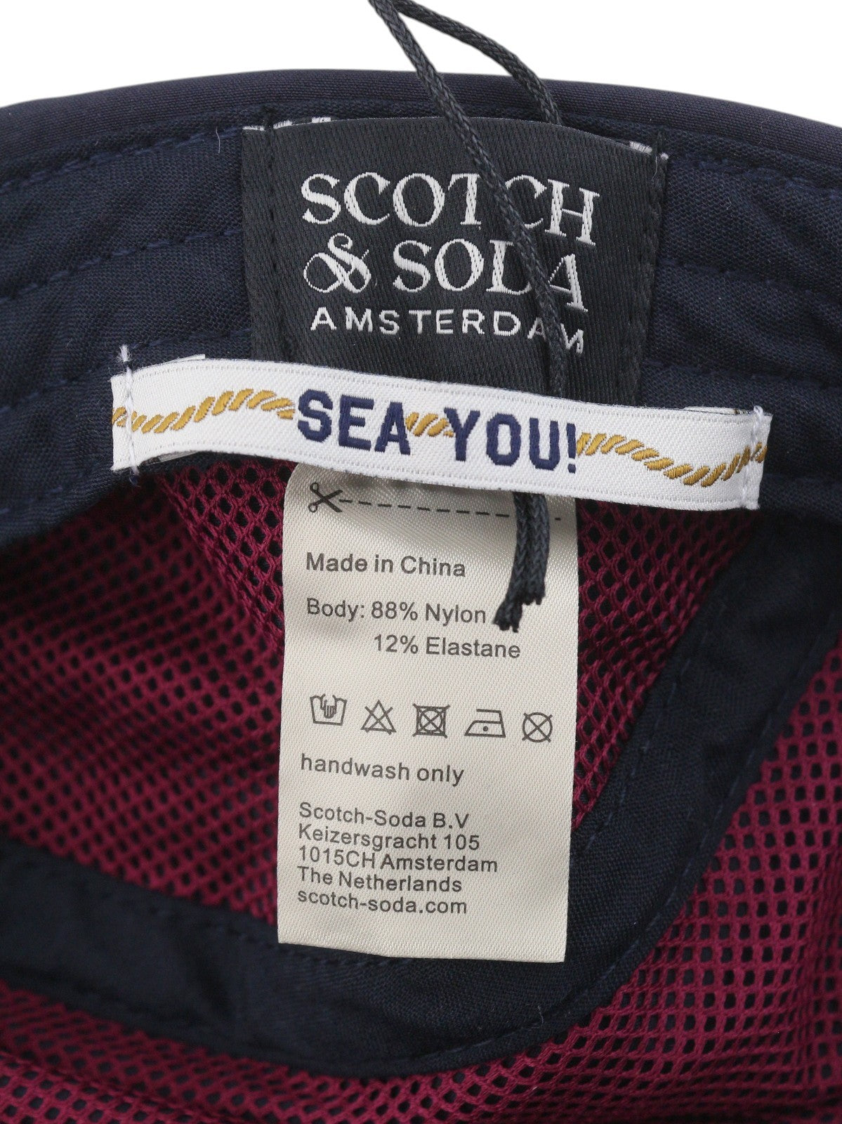 SCOTCH & SODA Men Cap OS Dark Grey Mesh Lined Pocket Unisex Baseball