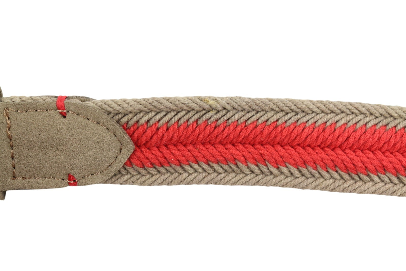 SCOTCH & SODA Men Belt 115 CM Orange Braided Gold Tone Buckle Unisex