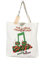 SCOTCH & SODA Women Bag OS White Canvas Patterned Artwork Tote Unisex