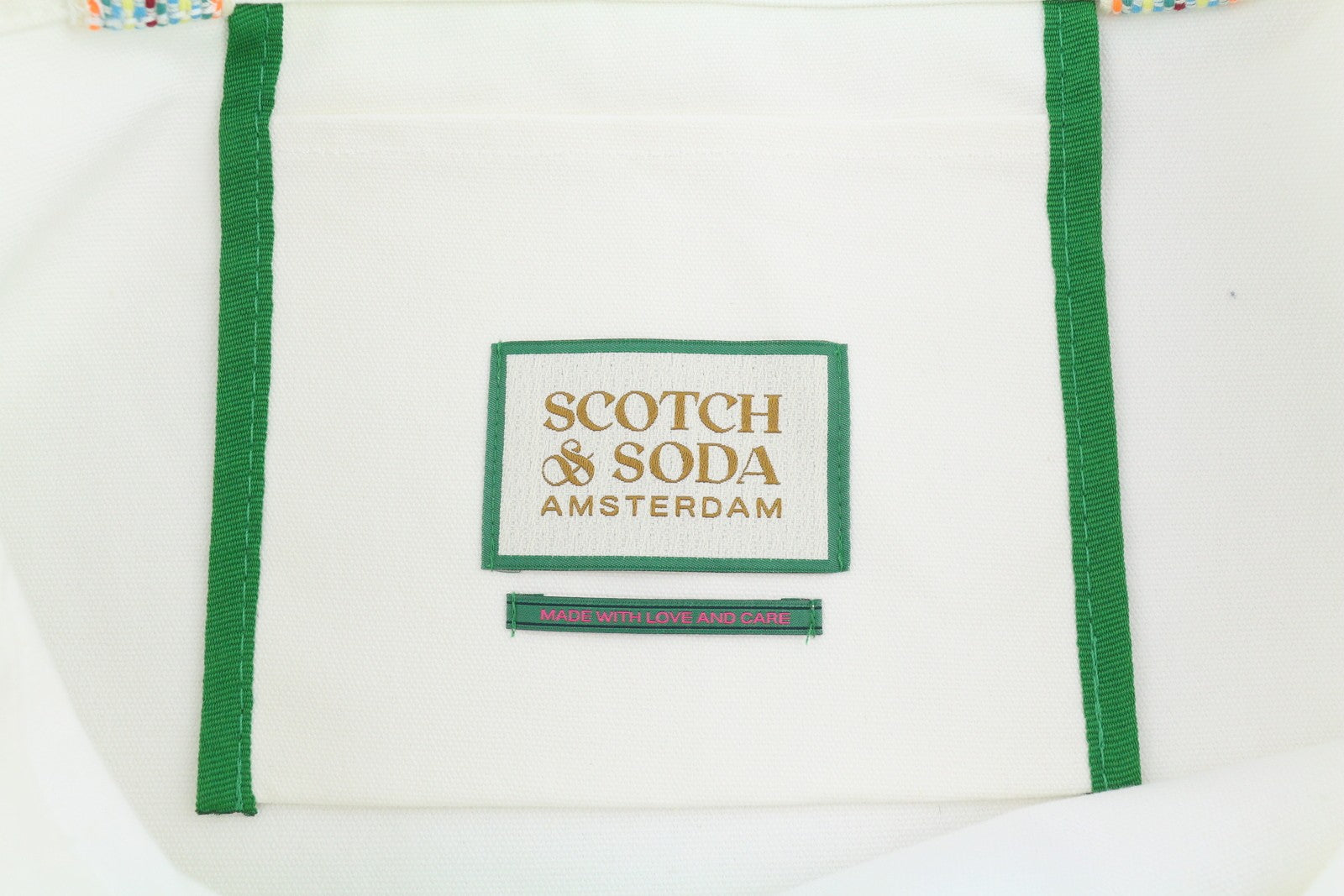 SCOTCH & SODA Women Bag OS White Canvas Patterned Artwork Tote Unisex