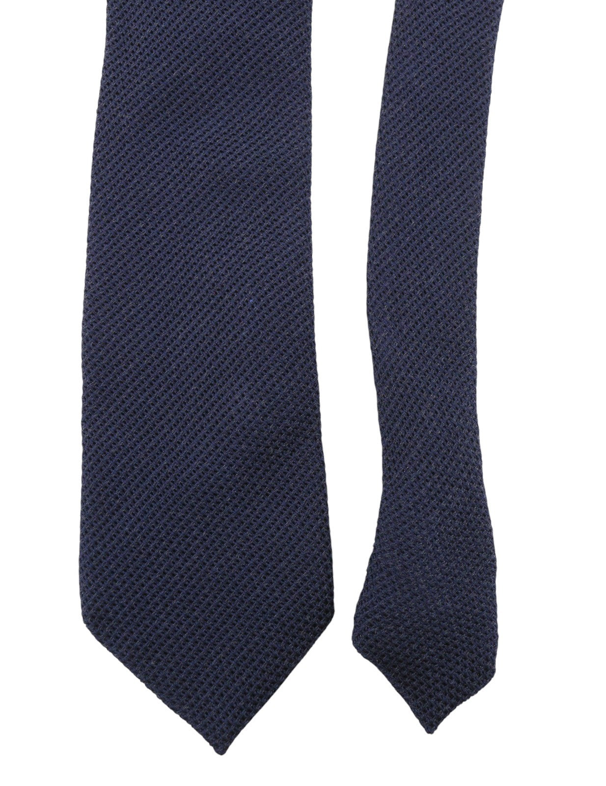 SUITSUPPLY Men Tie 150 x 8 CM Blue Textured Cotton Silk Tied Formal
