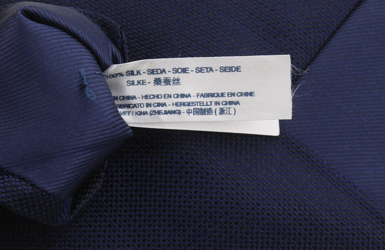SUITSUPPLY Men Tie 150 x 8 CM Dark Blue Silk Tied Formal