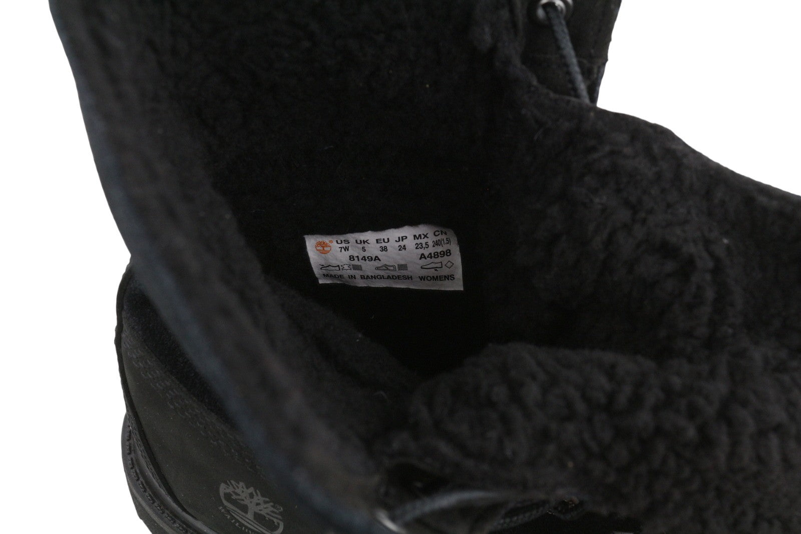 TIMBERLAND A4898 Women Winter Boots EU38 Black Leather Waterproof Anti-Fatigue