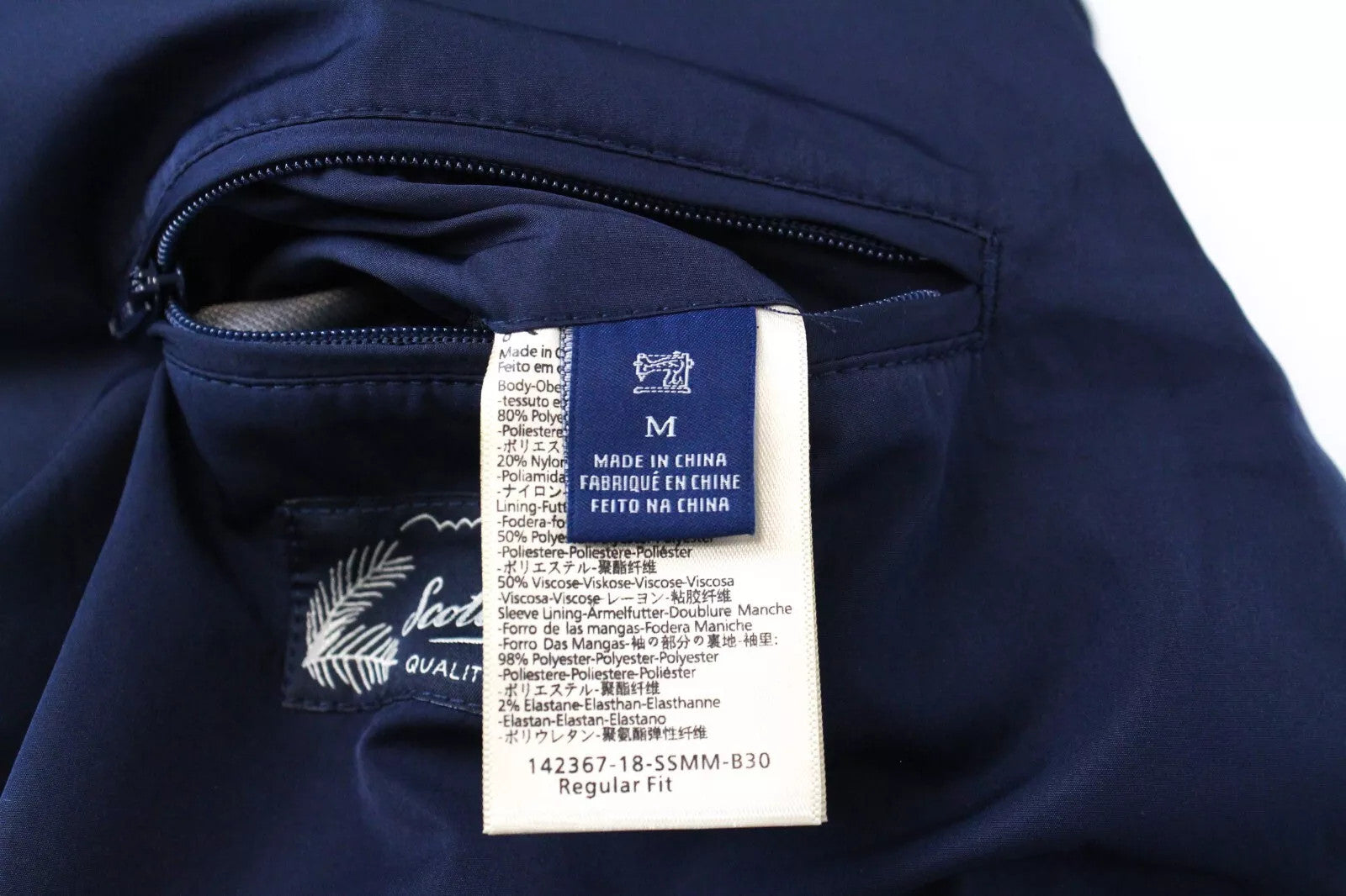 SCOTCH & SODA Ams Couture Men Blazer M Navy Single-Breasted Notch Collared