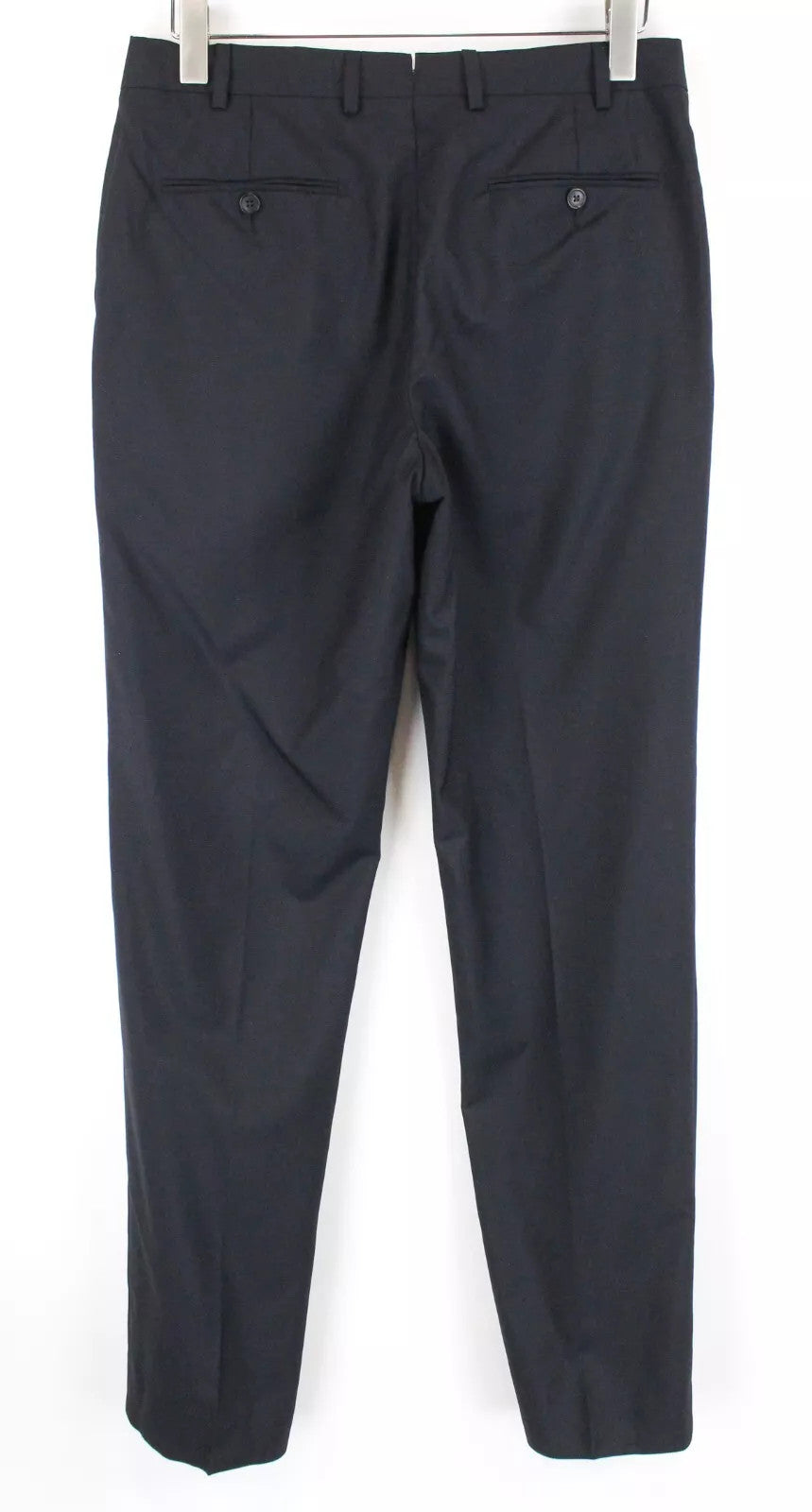 SUITSUPPLY Sienna Men Trousers UK38R Navy Pure Wool Pleated Lined Classic