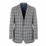 SUITSUPPLY Havana Men Blazer UK54R Wool Cashmere Grey Checked Formal Lined