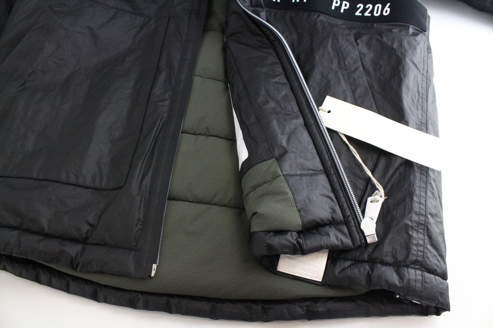 REPLAY Men Jacket L Black Lined Padded Long Sleeved Logo Zipped Single-Breasted