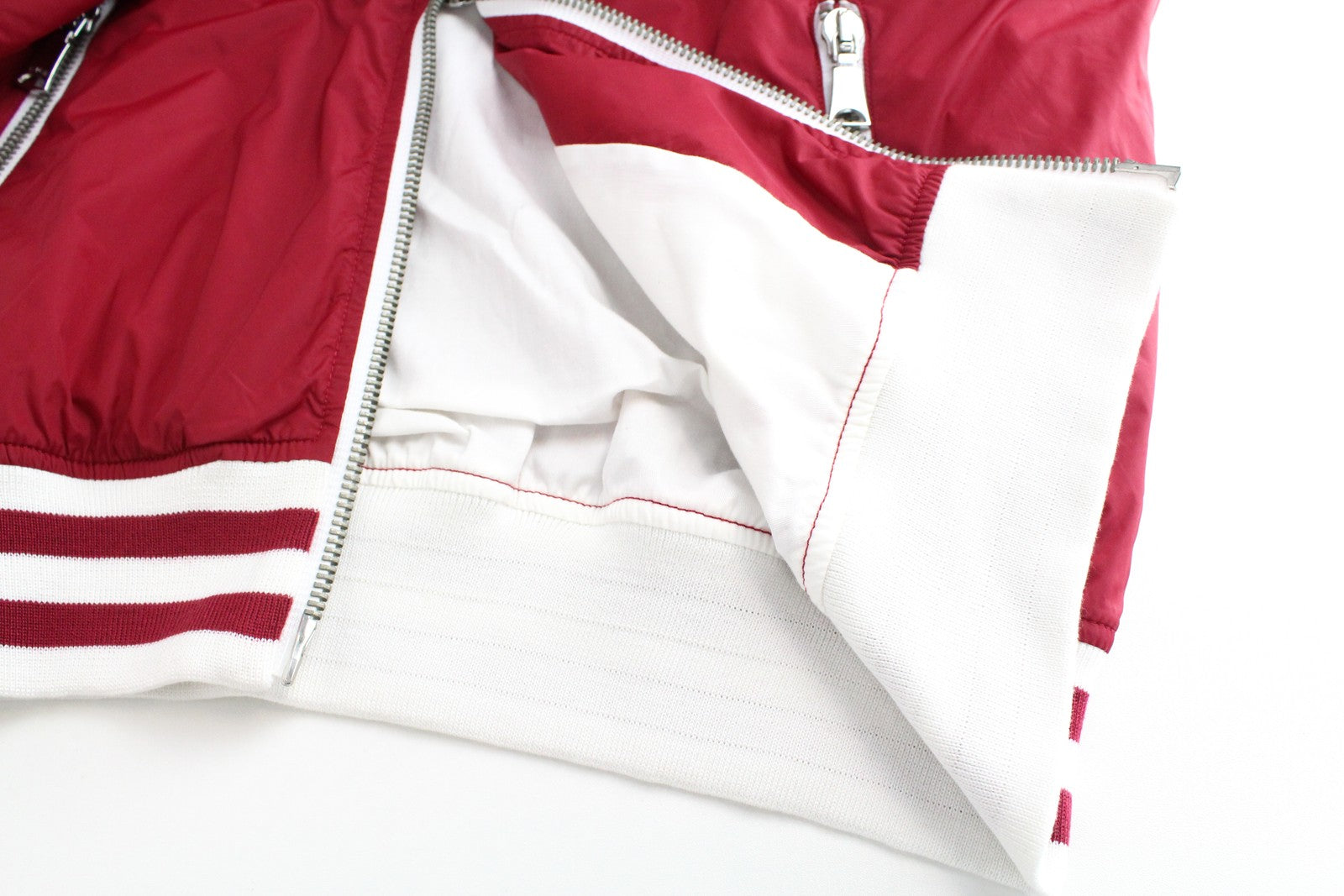 RICHMOND Men Jacket 50 M Red Lined Single-Breaste Long Sleeve Zipped Lightweight