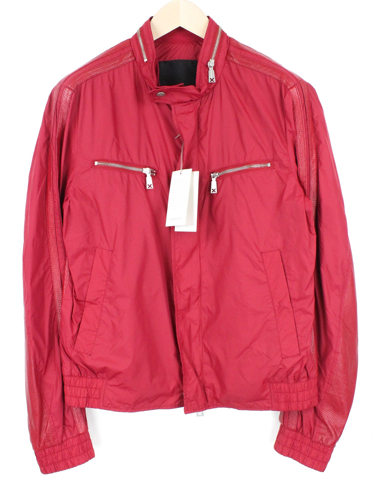 RICHMOND Men Jacket 50 M Red Lightweight Long Sleeve Single-Breasted Casual