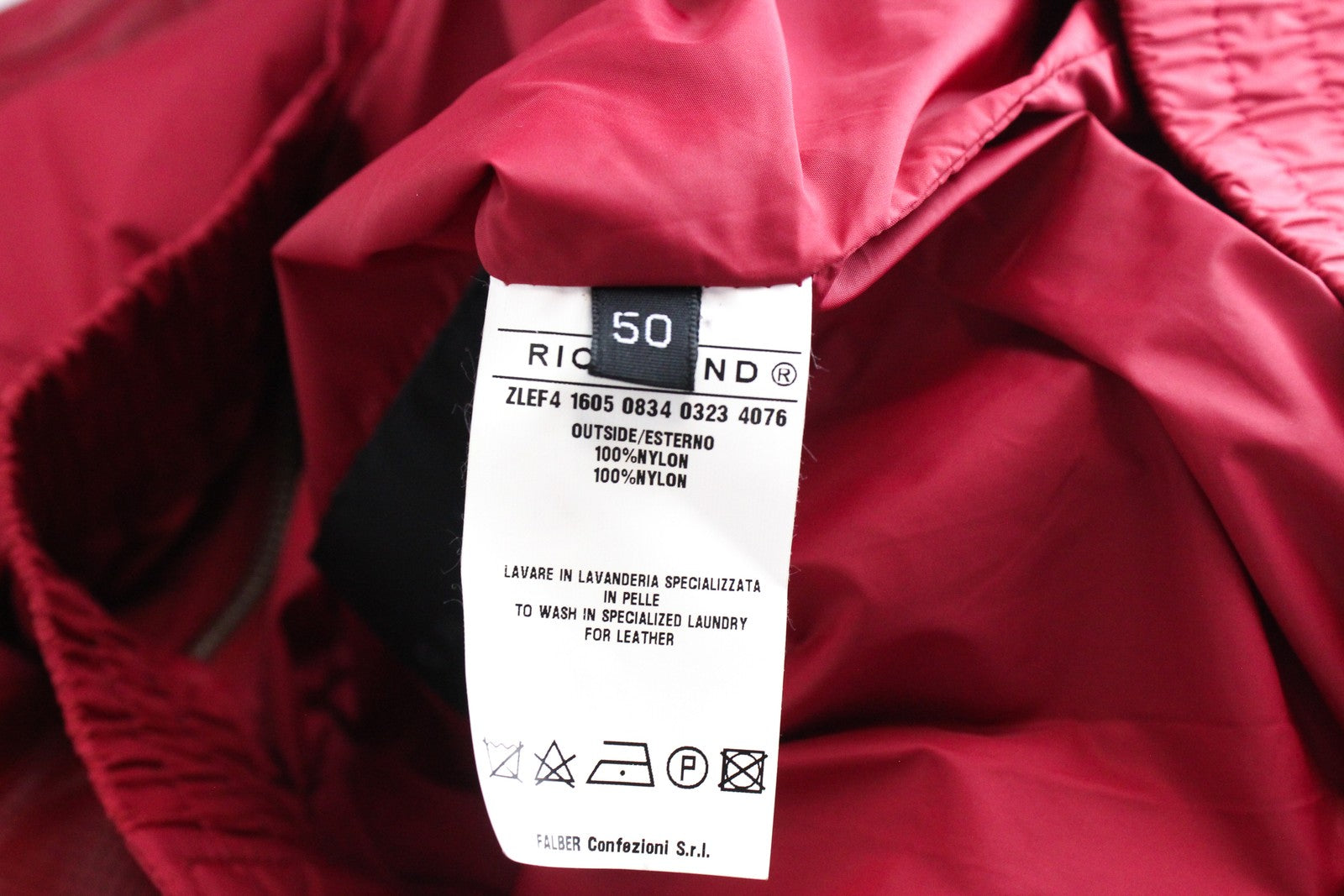 RICHMOND Men Jacket 50 M Red Lightweight Long Sleeve Single-Breasted Casual