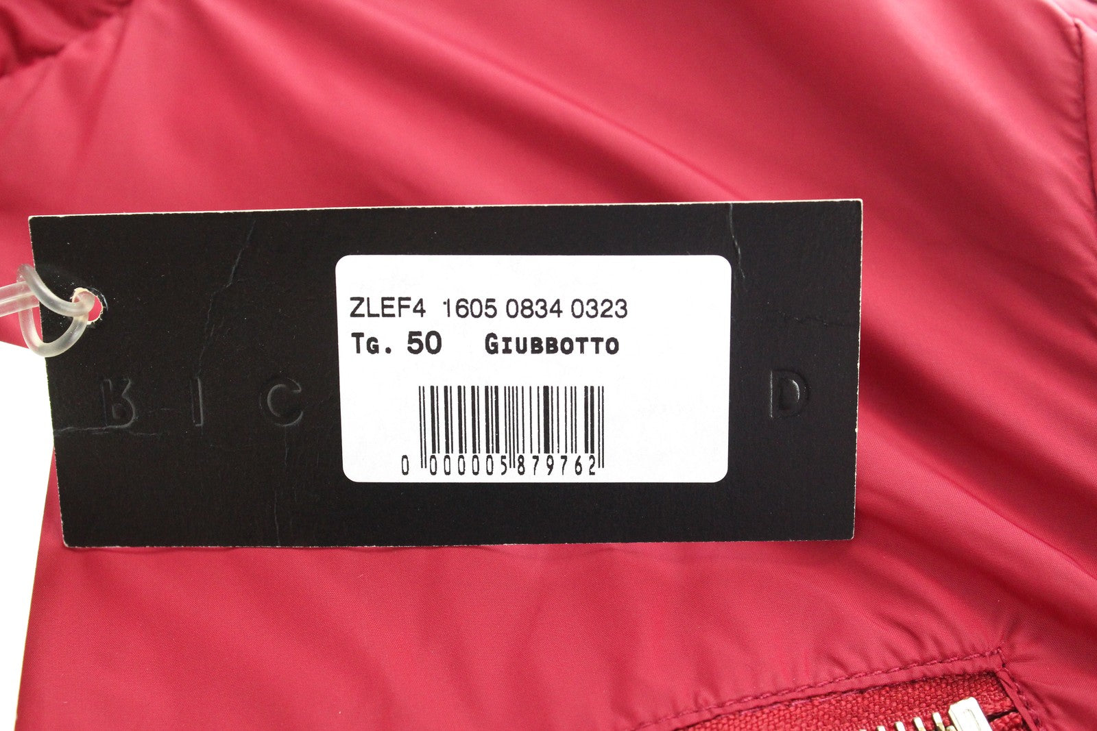 RICHMOND Men Jacket 50 M Red Lightweight Long Sleeve Single-Breasted Casual