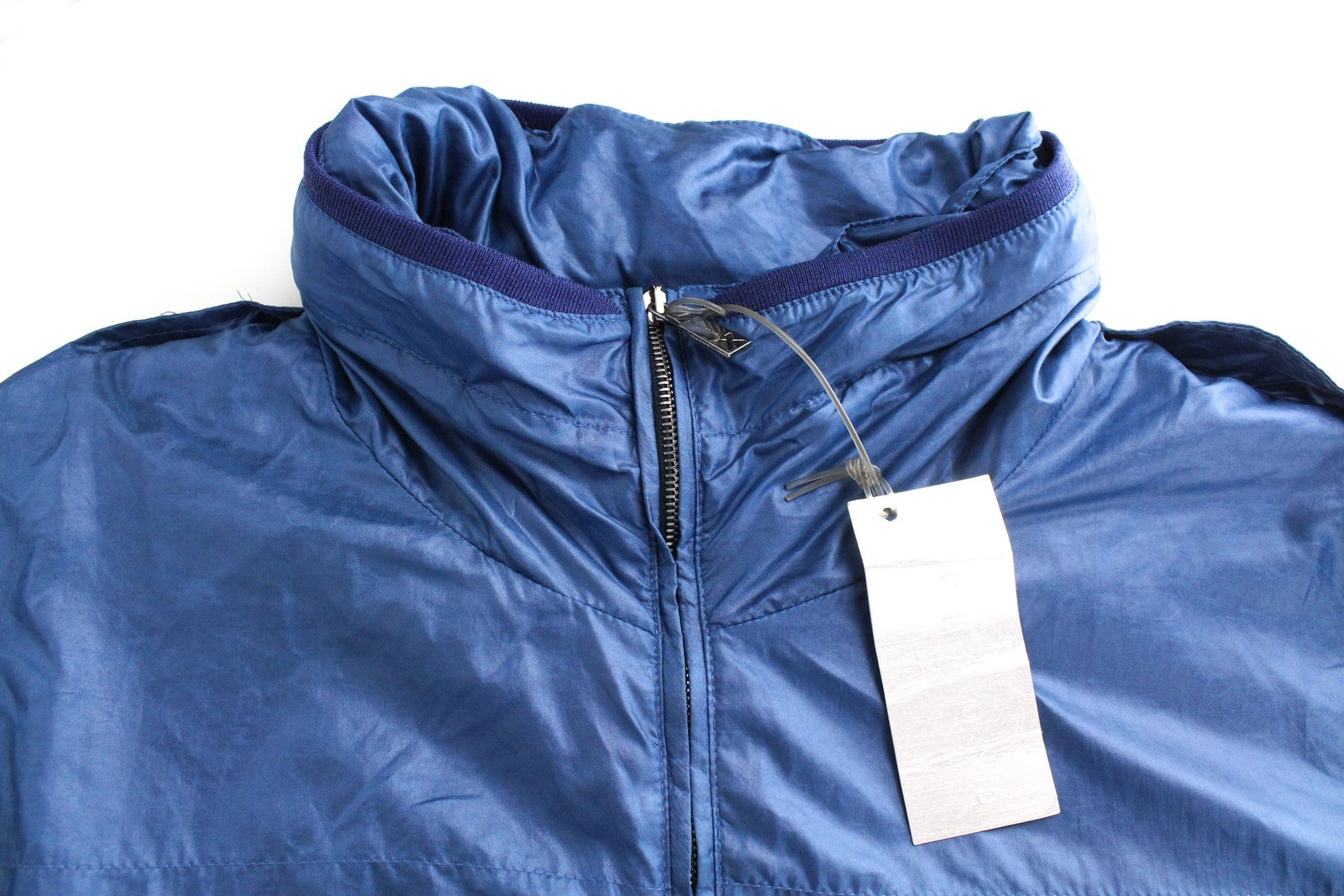 RICHMOND Men Jacket 48 M Blue Lightweight Long Sleeved Hooded Single-Breasted