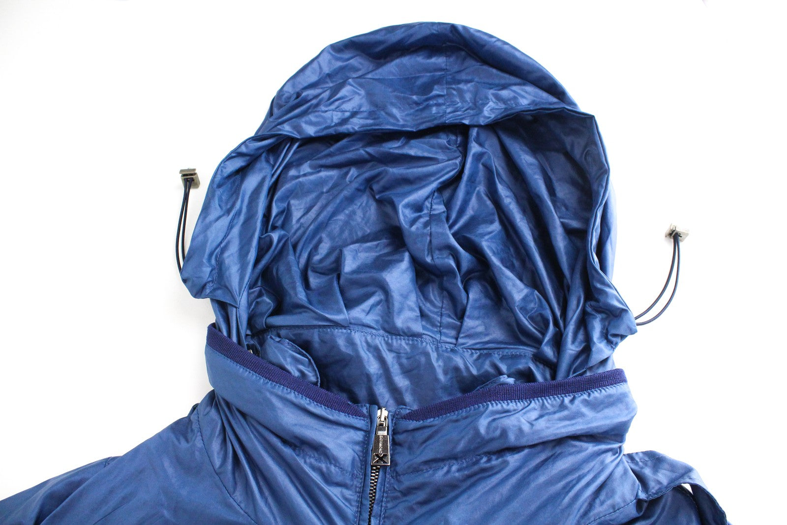 RICHMOND Men Jacket 48 M Blue Lightweight Long Sleeved Hooded Single-Breasted