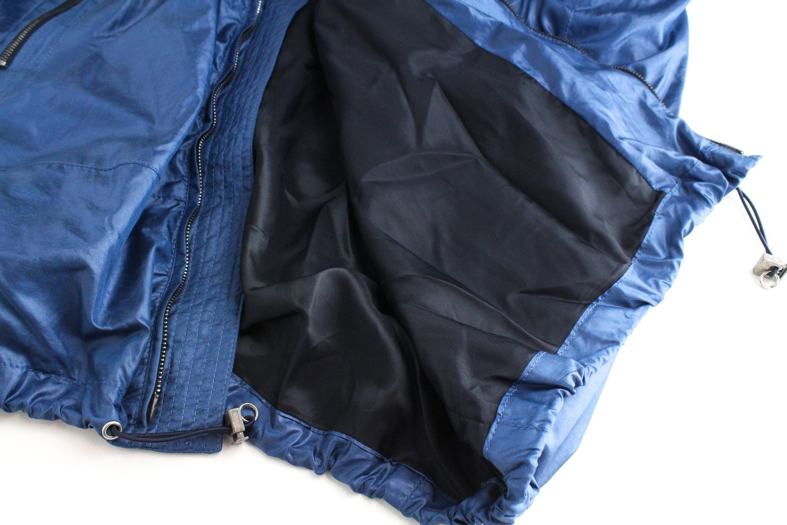 RICHMOND Men Jacket 48 M Blue Lightweight Long Sleeved Hooded Single-Breasted
