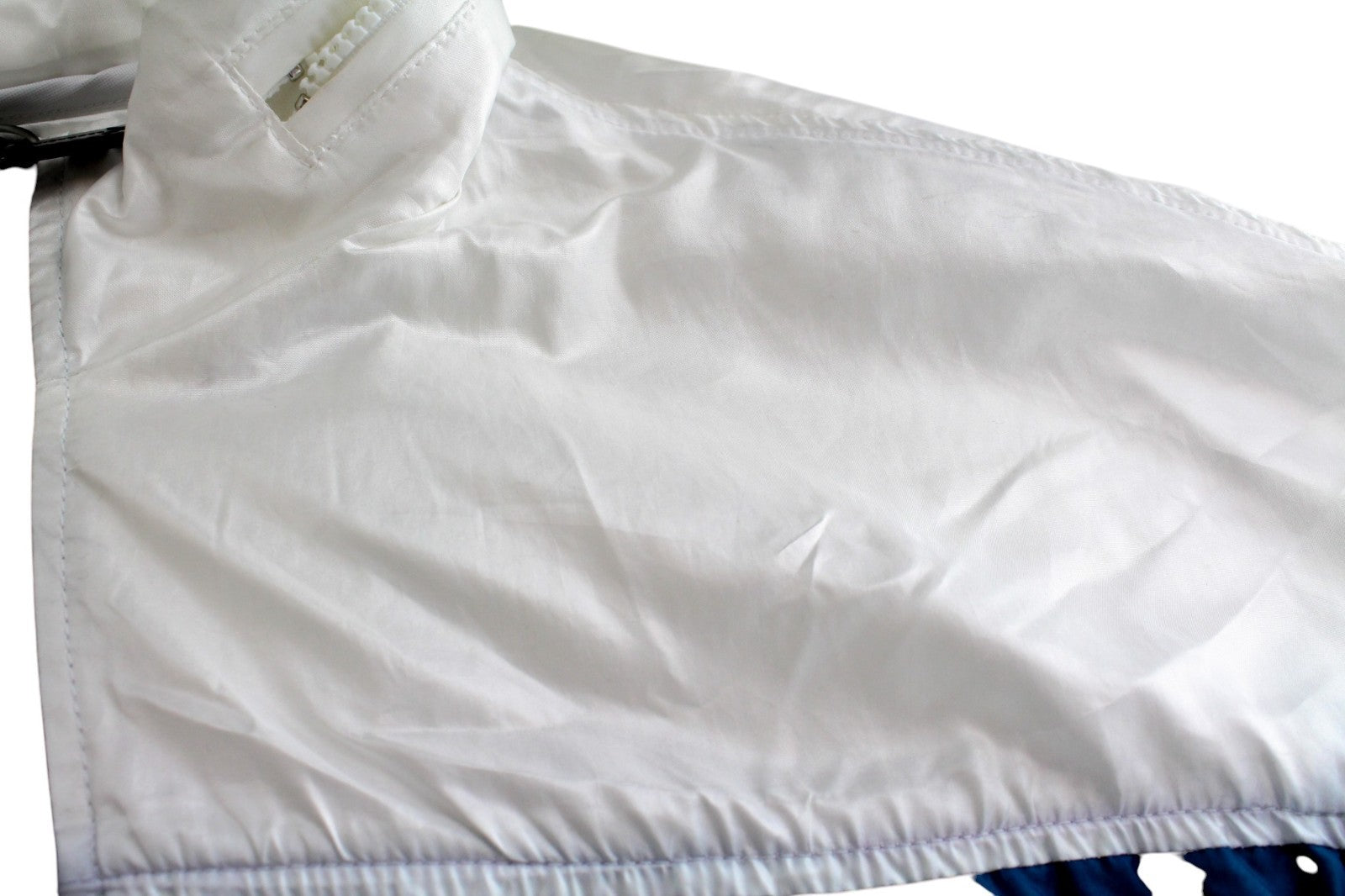 RICHMOND Men Jacket 48 M White Blue Single-Breasted Lightweight Long Sleeved