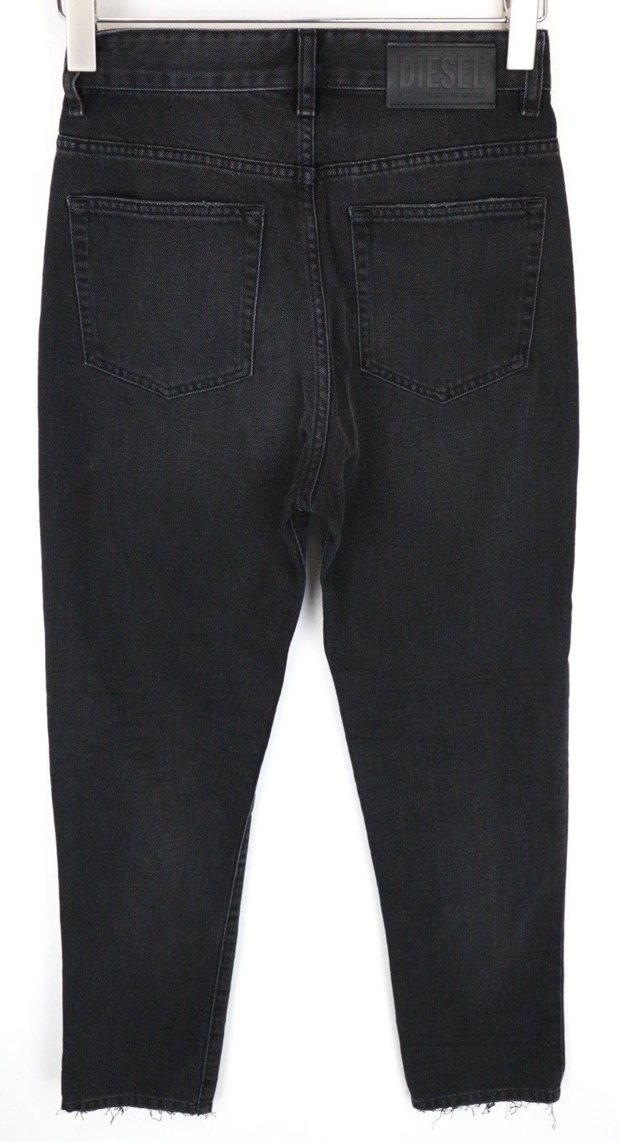 DIESEL D-Eiselle 083AK Women Jeans W25/L32 Straight Fit Washed Black Cotton
