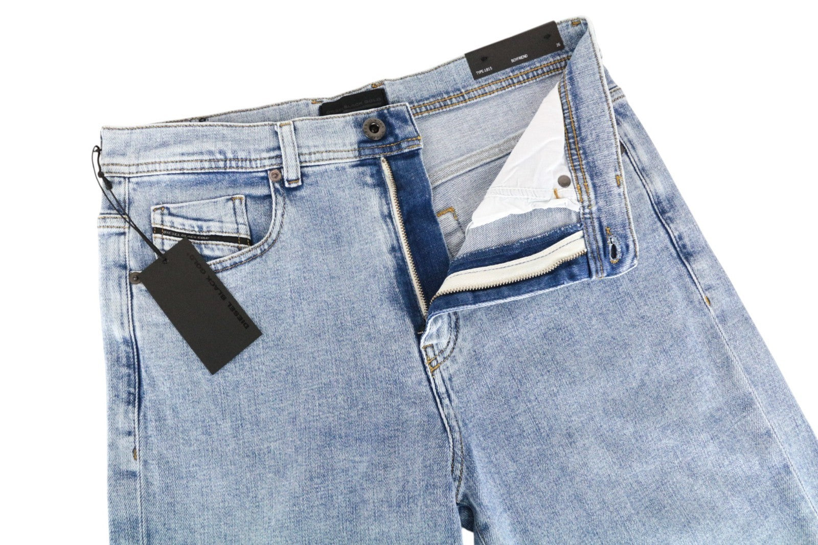 DIESEL Black Gold Type-1815 BG8JI Women Jeans W26 Boyfriend Blue Cotton Stretch