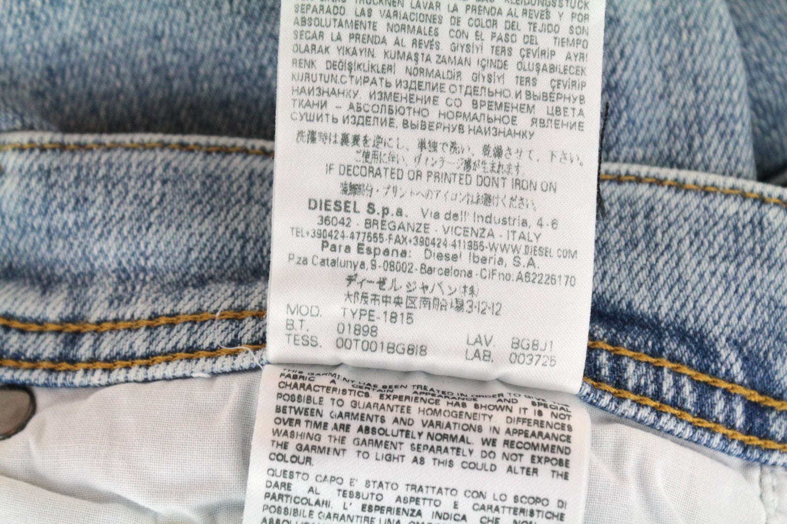 DIESEL Black Gold Type-1815 BG8JI Women Jeans W26 Boyfriend Blue Cotton Stretch