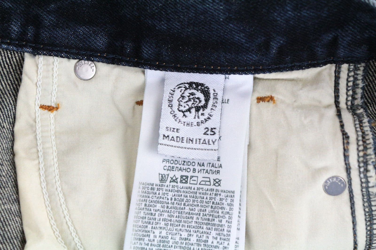 DIESEL Alys 084ZK Women Jeans W25/L30 Straight Fit Washed Blue Pure Cotton