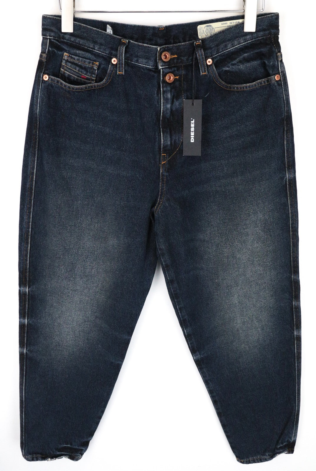 DIESEL Alys 084ZK Women Jeans W31/L30 Straight Washed Dark Blue Pure Cotton