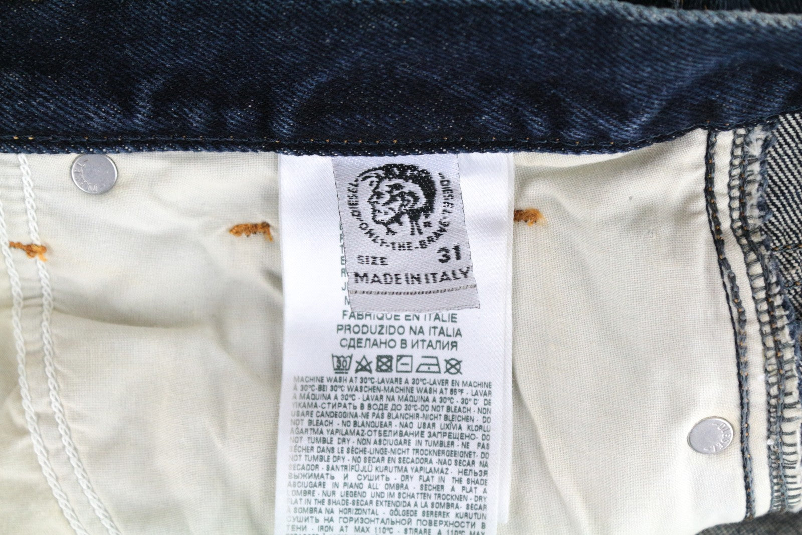DIESEL Alys 084ZK Women Jeans W31/L30 Straight Washed Dark Blue Pure Cotton