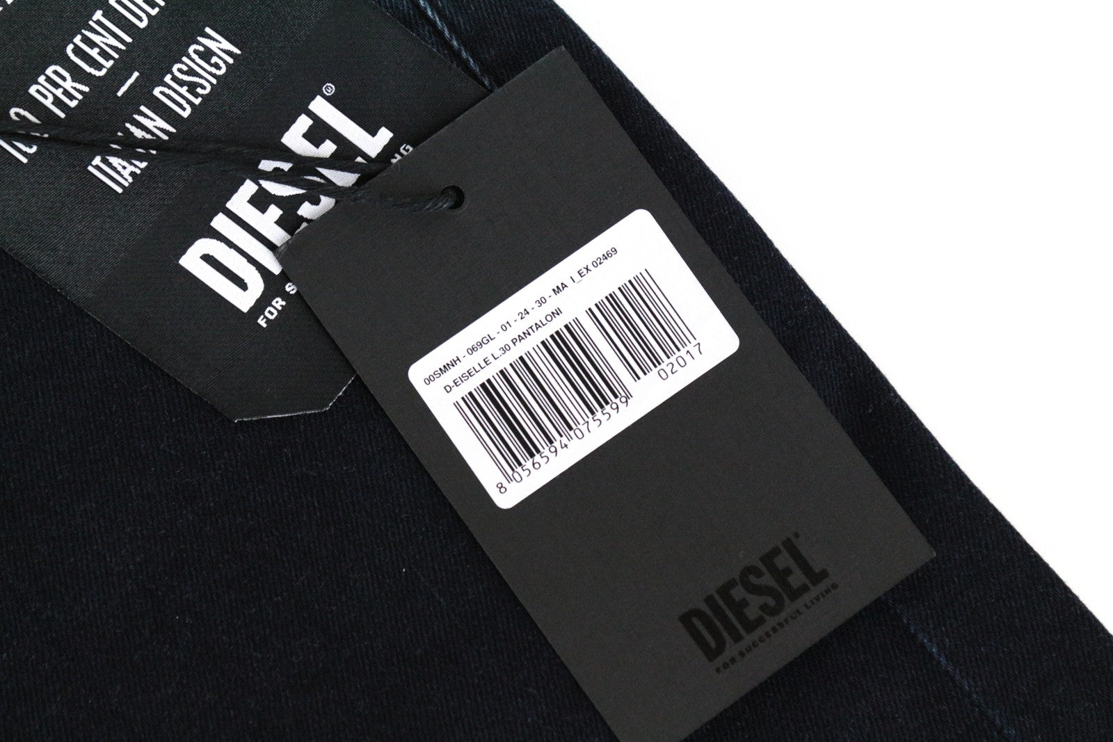 DIESEL D-Eiselle 069GL Women Jeans W24/L30 Straight Blue Cotton Stretch Girls
