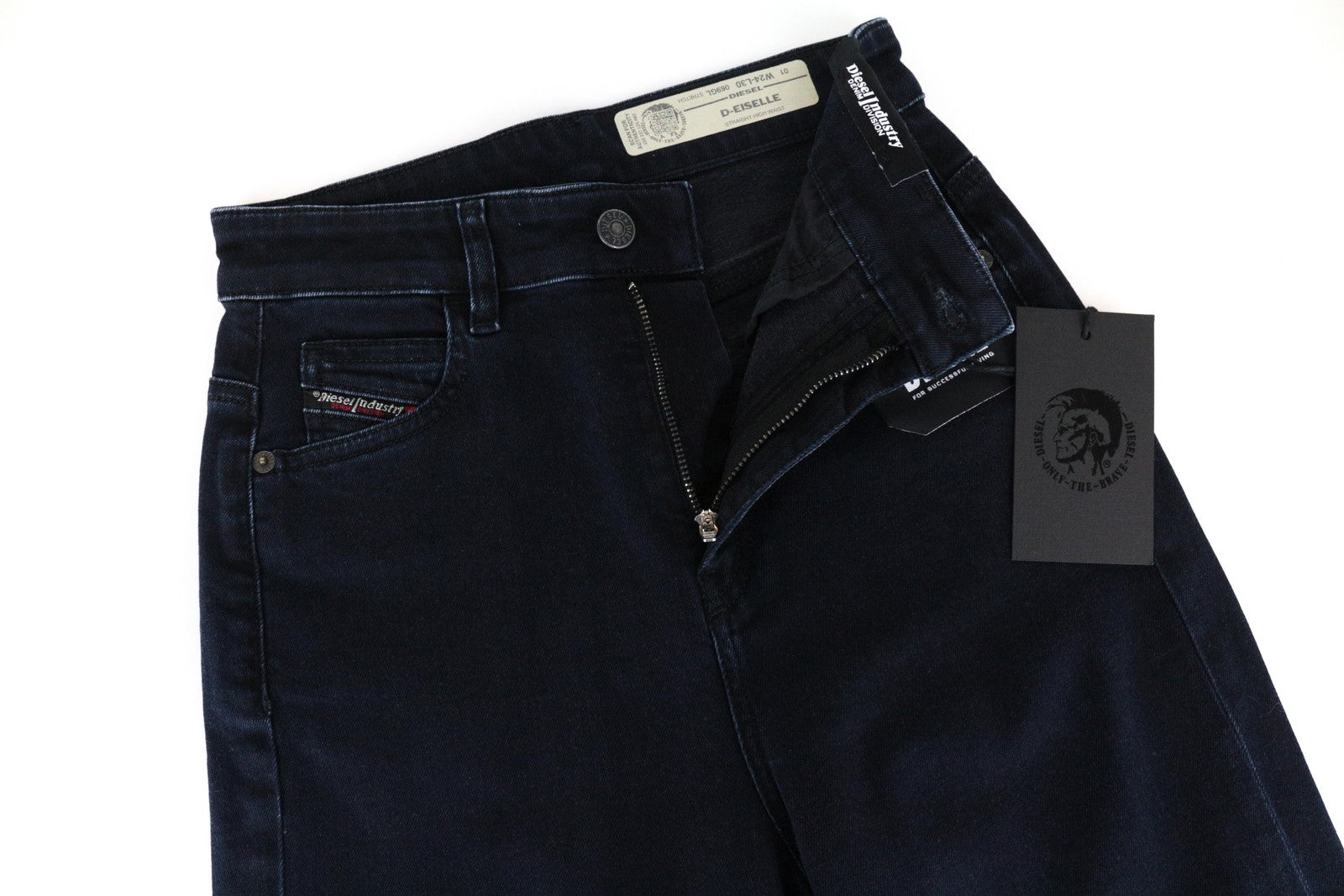 DIESEL D-Eiselle 069GL Women Jeans W24/L30 Straight Fit Blue Cotton Stretch