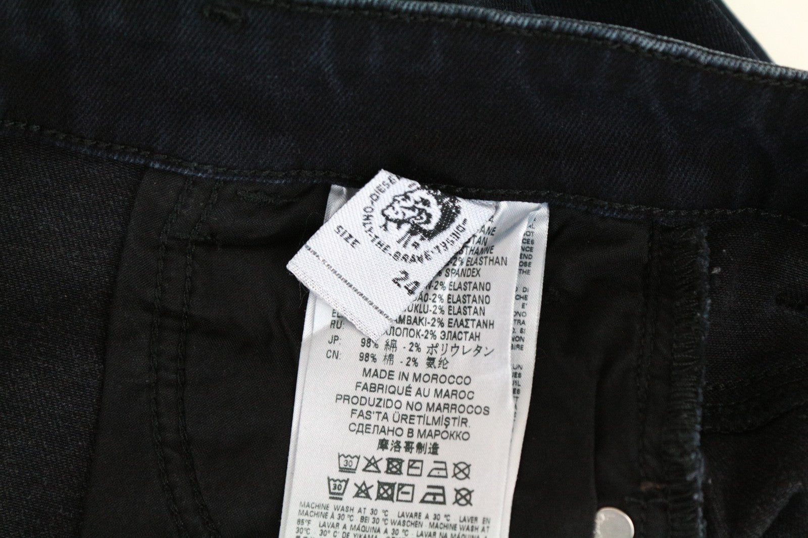 DIESEL D-Eiselle 069GL Women Jeans W24/L30 Straight Fit Blue Cotton Stretch