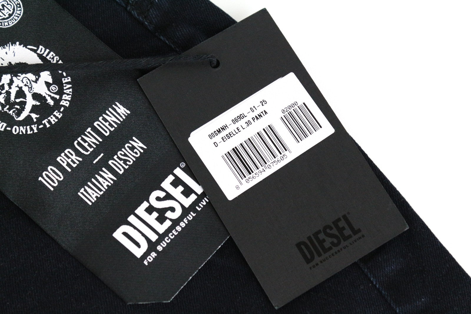 DIESEL D-Eiselle 069GL Women Jeans W25/L30 Straight Fit Navy Cotton Stretch