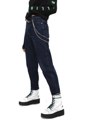 DIESEL Alys 084ZC Women Jeans W28/L32 Straight Fit Washed Blue Cotton Stretch
