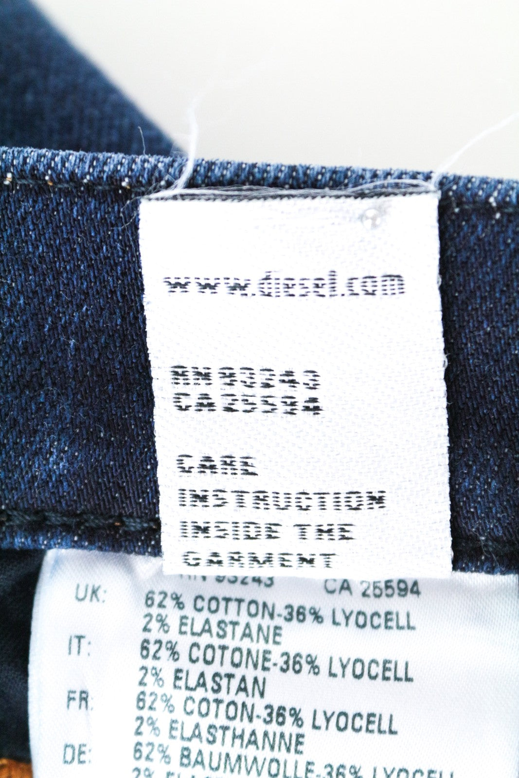 DIESEL Alys 084ZC Women Jeans W31/L32 Straight Blue Cotton Stretch Denim Washed