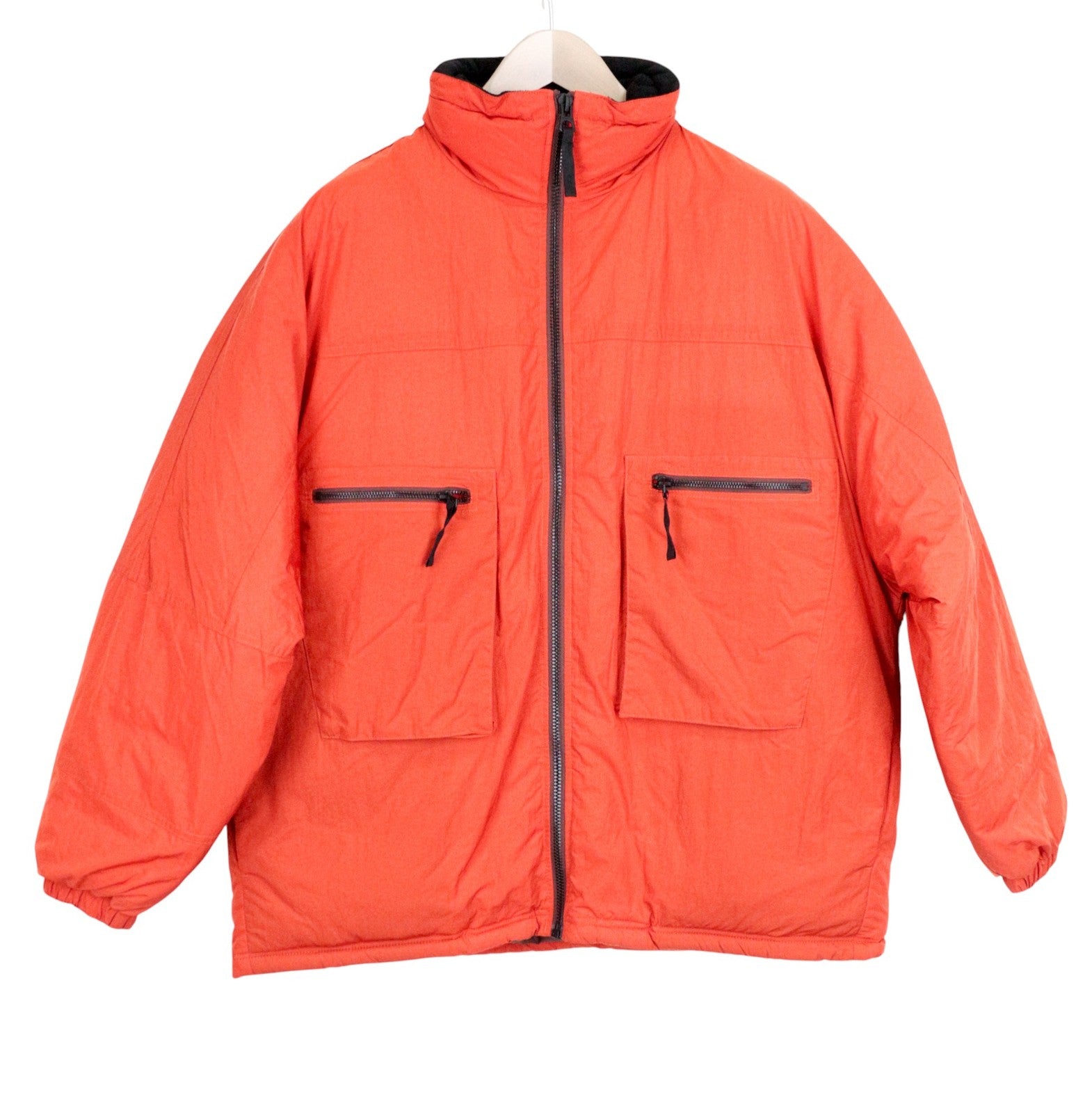 DENHAM Dream Men Jacket S Orange Single-Breasted Padded Lined Long Sleeve