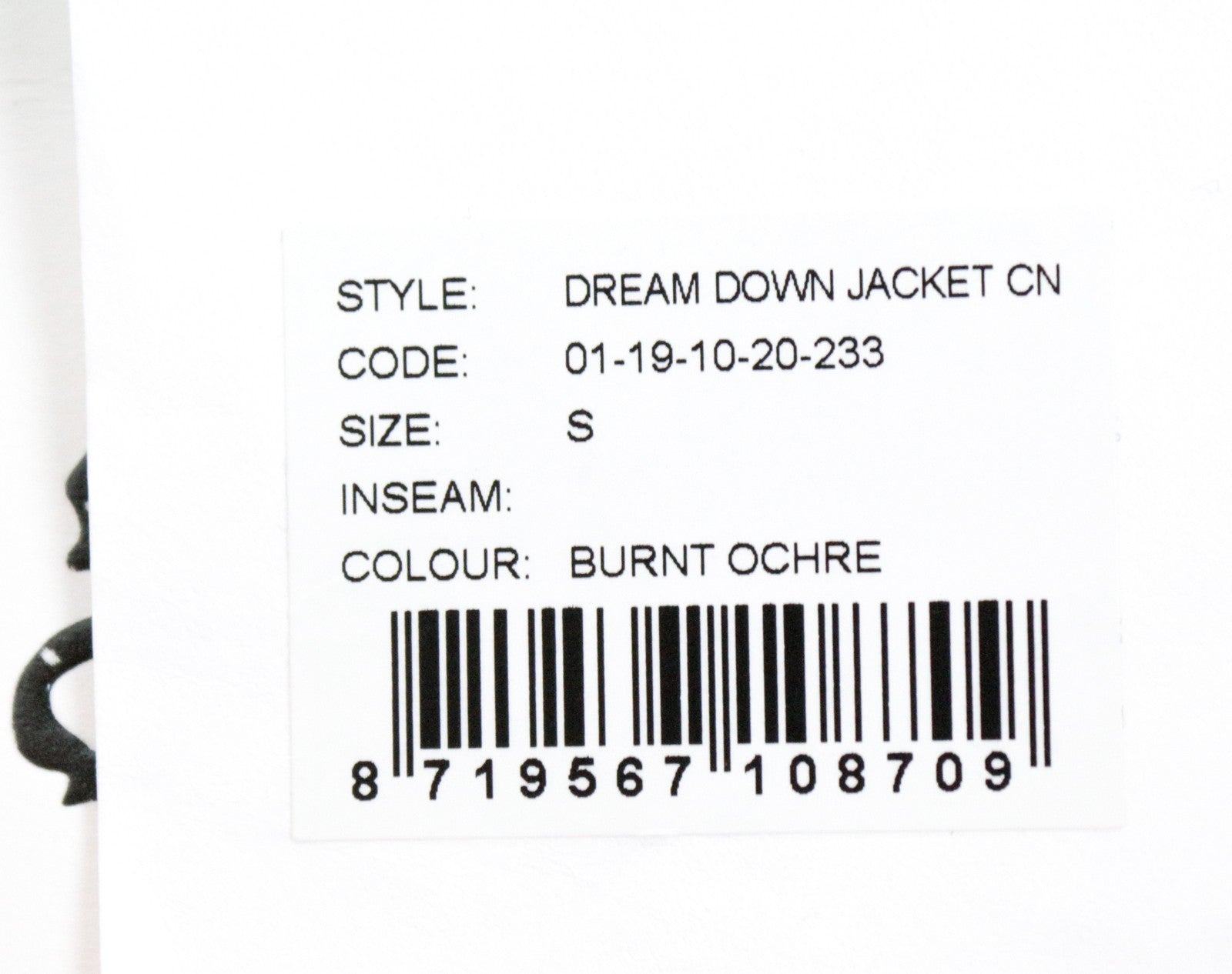 DENHAM Dream Men Jacket S Orange Single-Breasted Padded Lined Long Sleeve