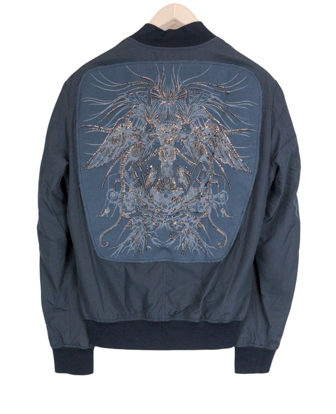 RICHMOND Men Jacket 48 M Blue Lightweight Back Application Bomber