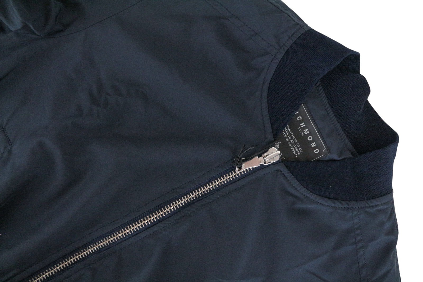 RICHMOND Men Jacket 48 M Blue Lightweight Back Application Bomber